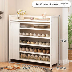 Free installation shoe rack indoor simple folding household multi-layer dustproof rental room shoe storage artifact