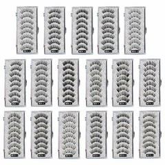 3D Natural Magnetic Eyelashes,With 5 Magnetic Lashes Shipping Box Eyelashes Handmade False Gift Reusable Support Drop Magne T6N2
