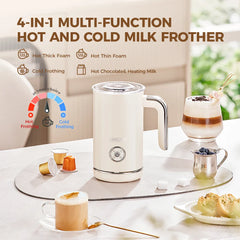Automatic Milk Frother - Electric Foamer Hot Cold Cappuccino Maker Chocolate Mixer Warmer