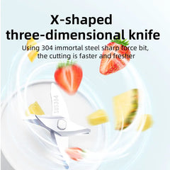 500ML Portable Blender Electric Juicer Fruit Mixers USB Rechargeable Blender juice Cup Bottle 6 Blades