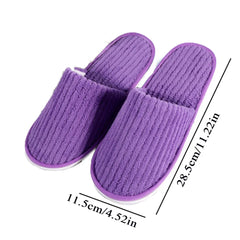 3 Pairs/Set Closed Toe Non-slip Hotel Slippers High Quality Disposable Hotel Bathroom Slippers Indoor Guest Travel Slippers Hot