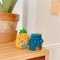 3D Cute Cartoon Pineapple House Silicone Case For Airpods Pro Bluetooth Earphone Charging Box Cover For Airpods 1 2 3