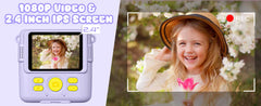 Gofunly Children's Instant Print Camera Thermal Printing Digital Camera 2.4" 1080P Camera Toy For 6-12 Years