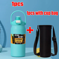 1500ML Stainless Steel Thermo Bottle Portable Thermos Large Capacity Thermo Water Bottle Tumbler Thermoses Outdoor Vacuum Flasks