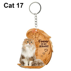 1 Piece 23 Style Dog Forever In My Heart Angel Pendant Bag Key Chains Car Keychain Keyring Pet Jewelry Gift For Women Girls