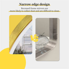 LUVODI 24 Inch Gold Frame Round Bathroom Mirror with Lights Illuminate Wall Vanity Mirror 3 Color Dimmable Anti-Fog Smart Mirror