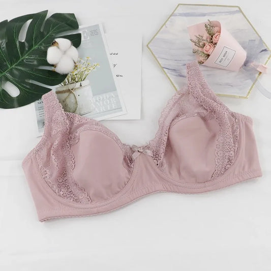 Beauwear Women Floral Lace Bras Perspective Underwire Bra Sexy Lingerie Plus Size Bralette Large Cup 36-46 E