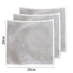 6/10pcs Cleaning products Dishcloth Silver Wire Cleaning Kitchen Cloth Thickened Microfiber Wash Towel Built-in Sponge Ball Rag