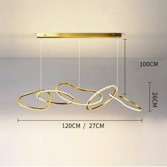 Modern Simplicity Circle LED Pendant Lights for Dining Living Home Decor Hanging Ring Chandelier Lamp Fixture