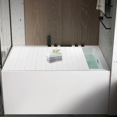 Bathtub Cover Foldable Board Waterproof Dustproof Bathtub Tray Insulation PVC Durable Panel for Home Bathroom Spa 75 x 170 cm