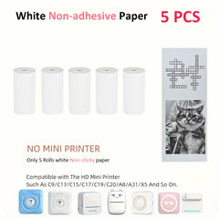 Mini Printer Color Sticker Thermal Paper Label Paper Sticker Photo Papers For PeriPage PAPERANG Poooli 57mm width Photo Printer