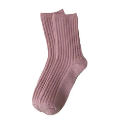 2024 New Winter Cashmere Wool Women Socks Casual japanese fashion Solid Color Thicker Long Sock Girls Thermal Warm Crew Sock