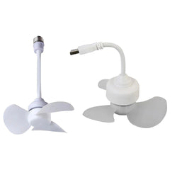 Modern LED Ceiling Fan E27 Base/USB Chandelier Ceiling Fan Hose Extender Light Bulb Fan with Socket for Bedroom Living Room