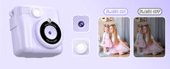 Kids Digital Camera 2.4" 1080P HD Video Camera Portable Instant Print Camera with 32GB Card, Birthday Gift for Boys Girls 3-12