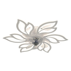KOMORE Modern Flower Shape Ceiling Fan with Light with 3 Color temperature 6 Speeds for Office, Living Room, Bedroom