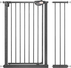 UBRAVOO Baby Gate for Doors and Stairs, Height 100 cm, Safety Pet Gate, Automatic Closure, Triple Locking