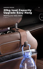 BLALION Car Seat Hook Hanger Hook Flip Leather Suede Auto Back Seat Headrest Hooks Storage Hanger Upgrade Car Interior Organizer