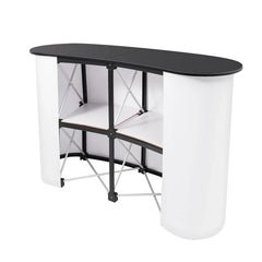 Foldable Tradeshow Table Exhibition Countertop Podium Promotion Table Office Reception Desk School Lecture Table