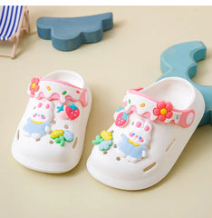 Girls Sandals Trendy Cute Cartoon Soft Sole Clogs For Baby Breathable Non-slip Clogs For Indoor Outdoor Beach Garden Shoes