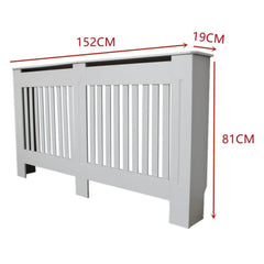BRIEFNESS Radiator cover Wooden wall-mounted White painted MDF cupboard heater cover Modern heating cover Barbecue cabinet shelf