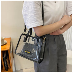 Crossbody Shoulder Bags with Removable Strap Stadium Approved Bags Women Transparent Clear Purse