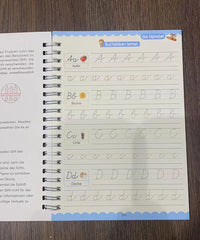 Magic Writing Book in Portuguese Calligraphy Notebook Montessori Kids Reusable Educational Calligraphic Letter Practice Toy