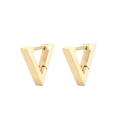 Classic Stainless Steel Hoop Earrings For Women Men Heart Star Oval Rectangle Round Triangle Gold Color Punk Hip Hop Jewelry
