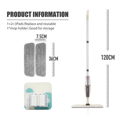 Spray Mop Broom Set Magic Flat Mops for Floor Home Cleaning Tool Brooms Household with Reusable Microfiber Pads Rotating Mop