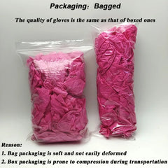50/100PCS Disposable Pink Nitrile Gloves for Hairdressing Manicure Washing Cars Waterproof Dishwashing Kitchen Tools Latex Free