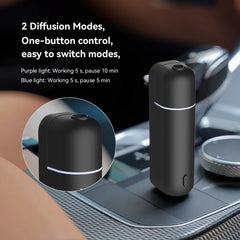 Car Aroma Diffuser Mini USB Rechargeable Scent Machine Fragrance Oil Car Air Freshener Essential Oil Diffuser Vent Clip