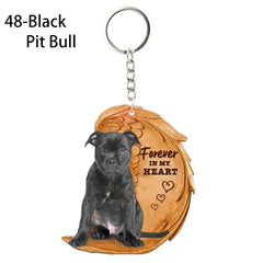 1 Piece 23 Style Dog Forever In My Heart Angel Pendant Bag Key Chains Car Keychain Keyring Pet Jewelry Gift For Women Girls