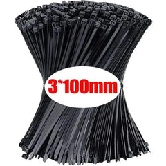 500/100Pcs Wholesale Plastic Nylon Cable Ties Self-locking Cord Straps Adjustable Cables Fastening Loop Home Office Wire Zip Tie
