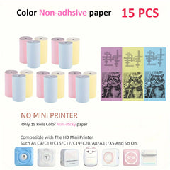 Mini Printer Color Sticker Thermal Paper Label Paper Sticker Photo Papers For PeriPage PAPERANG Poooli 57mm width Photo Printer