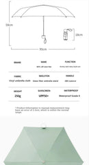 Mini Sun Umbrella Pocket Rain Umbrella Vinyl Folding UV Ultraviolet Protection Sun Shade Pocket Parasol Capsule