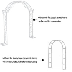 Heavy Duty Metal Wedding Arch, Garden Arbor, Trellis, Archway, Pergola, Balloon Decor Backdrop Stand