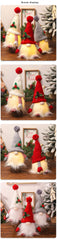 1~4pcs 2024 Christmas Doll Elf Knitted Gnome with Led Night Light Christmas Decorations for Home Xmas Navidad New Year 2025 Gift