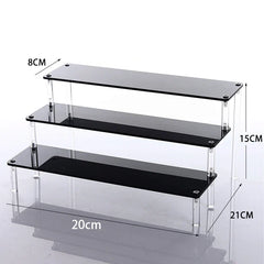 Acrylic Riser Display Stand Perfume Organizer Shelves for Amiibo Funko Figures Toys Cupcake Desserts Collection Cosmetic Jewelry
