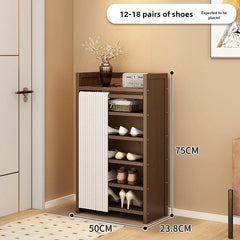 Free installation shoe rack indoor simple folding household multi-layer dustproof rental room shoe storage artifact