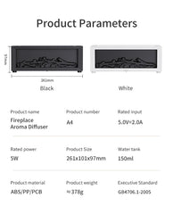 Air Humidifier Essential Oil Diffuser Flame Aroma Humidifier Home Room Fragrance Diffuser with Night Light Aromatherapy Diffuser