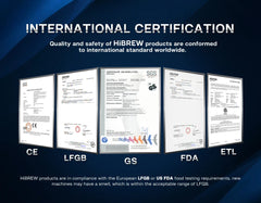 HiBREW Automatic Burr Mill Electric Coffee Grinder with 34 Gears for Espresso American Coffee Pour Over Visual Bean Storage G3