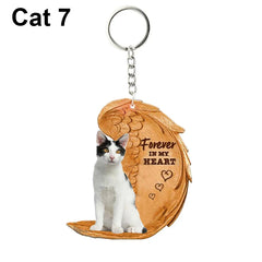 1 Piece 23 Style Dog Forever In My Heart Angel Pendant Bag Key Chains Car Keychain Keyring Pet Jewelry Gift For Women Girls
