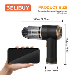 BELIBUY Wireless Car Vacuum Cleaner for Cleaning Bedroom Carpets Portable High Power Function Home Appliance Cleaning Machine