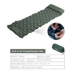 TARKA Inflatable Camping Mats Air Cushion With Pillow Outdoor Tourist Sleeping Pad Self-Inflating Mattress For Hiking Climbing