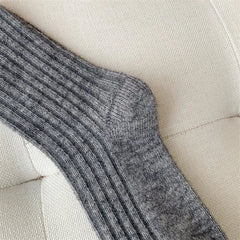 2024 New Winter Cashmere Wool Women Socks Casual japanese fashion Solid Color Thicker Long Sock Girls Thermal Warm Crew Sock