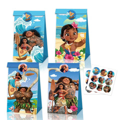 Oceania Vaiana Moana Gift Bags Goodie Bags Candy Sweet Loot Bag Moana Maui Birthday Party Favors Paper Bag Baby Shower