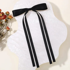 2pcs 2024 New Cute Ribbon Bow Headband Long Tassel Hair Clip Women's Hair Accessories Girls Party Headwear Side Clips Wholesale