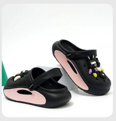 Casual Cute Non Slip Clogs For Girls, Breathable Lightweight Garden Clog Shoes For Indoor Outdoor Shower Beach Pool