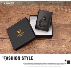 Anti-scan Magnet Credit Card Holder Wallet Genuine Leather Automatic Pop Out Aluminum Smart Wallets Luxury AirTag Purse Set