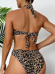 "2025 Sexy Bandeau Push-Up Bikini Set - Brazilian Thong Swimwear for Women"