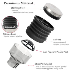 Coffee Beans Grinder Single Dose Hopper and Bellows Coffee Grinder Bean Bin Blowing Cleaning Tool For Eureka Mignon Grinder